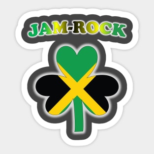 Jamrock - Cool Jamaican Shamrock Sticker